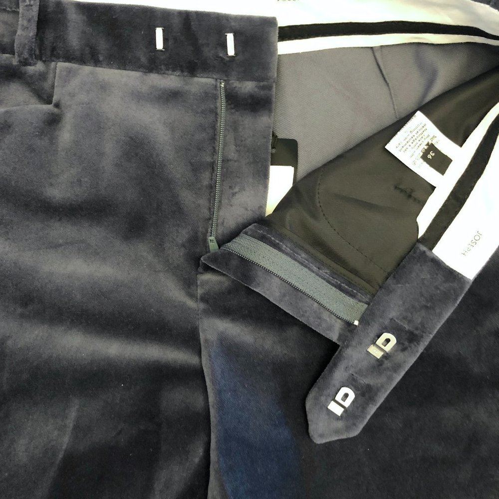 Joseph Blue Velvet Velours Vintage “Rocker” Pants - Picture 7 of 8